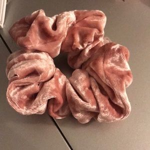 Pink satin big scrunchie